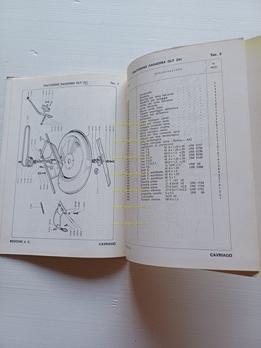 Bedogni Trattorino rasaerba Oly 231-232 manuale uso + catalogo ricambi …