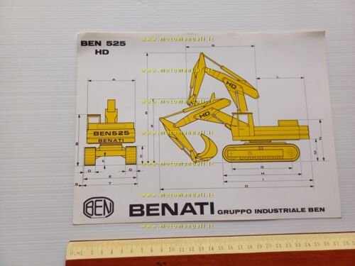 Benati BEN 525 HD escavatore cingolato scheda tecnica depliant originale …