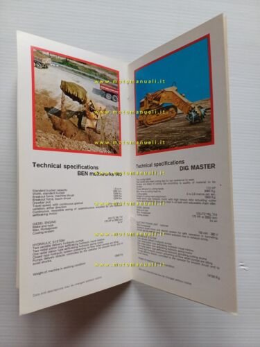 Benati modelli pale caricatrici gommate e cingolate anni 70 depliant …