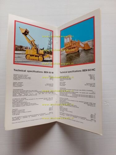 Benati modelli pale caricatrici gommate e cingolate anni 70 depliant …