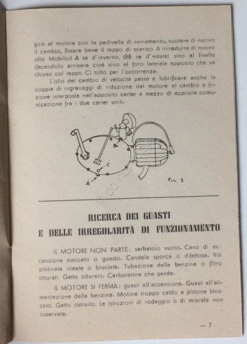 Benelli - Motoleggera B - Libretto di istruzioni - Anastatica