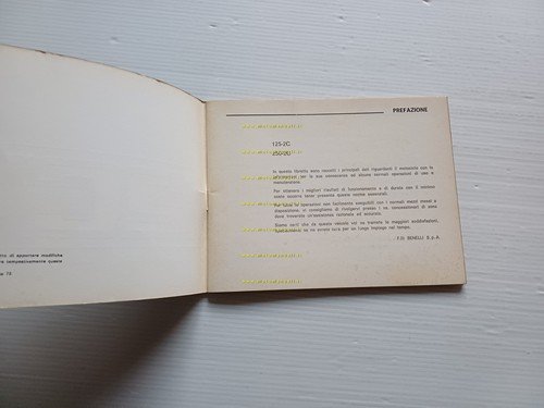 Benelli 125-250 2C 1a serie 1973 manuale uso manutenzione libretto …
