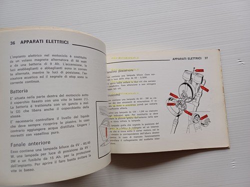 Benelli 125-250 2C 1a serie 1973 manuale uso originale ITALIANO …