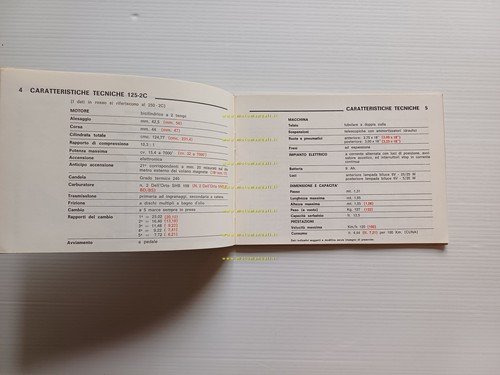 Benelli 125-250 2C Elettronica 1974 freno tamburo manuale uso libretto …