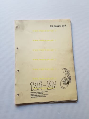 Benelli 125 2C Freno Disco - SE 1976 catalogo ricambi …