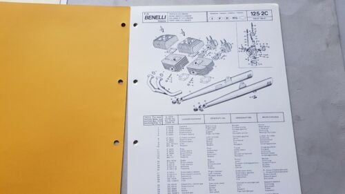 Benelli 125 2C puntine catalogo ricambi originale moto spare parts …