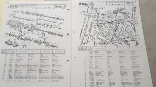 Benelli 125 2C puntine catalogo ricambi originale moto spare parts …
