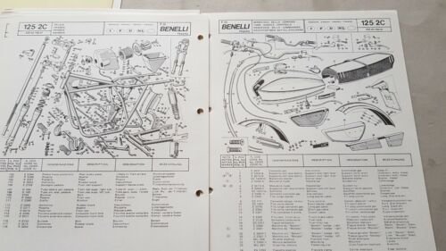 Benelli 125 2C puntine catalogo ricambi originale moto spare parts …