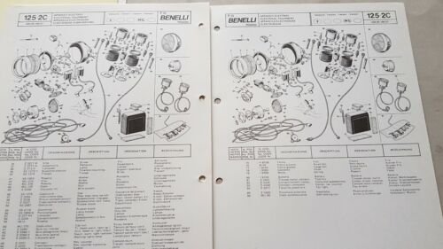 Benelli 125 2C puntine catalogo ricambi originale moto spare parts …