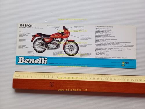 Benelli 125 2C Sport 1980 depliant italiano originale