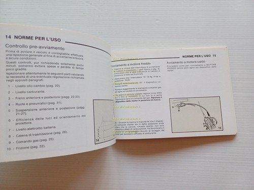 Benelli 125 2C Sport 1981 manuale uso manutenzione libretto Italiano …
