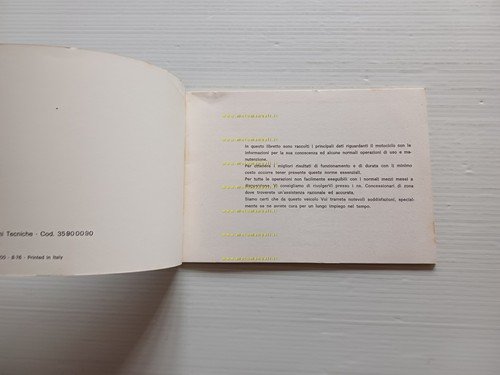 Benelli 125 2T Turismo 1976 manuale uso manutenzione libretto italiano …