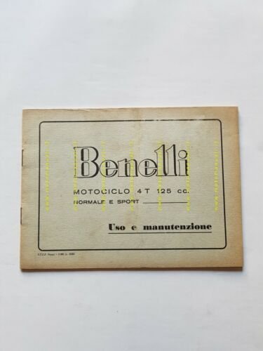 Benelli 125 4T Normale - Sport 1960 manuale uso manutenzione …