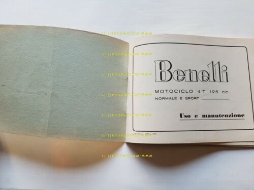 Benelli 125 4T Normale - Sport 1960 manuale uso manutenzione …