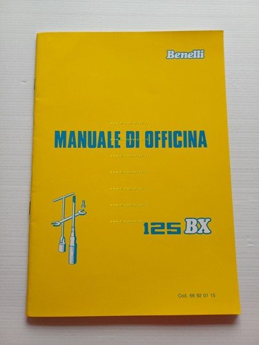 Benelli 125 BX 1987 Manuale Officina italiano originale