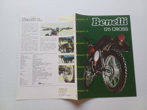 Benelli 125 Cross 1975 depliant ITALIANO originale