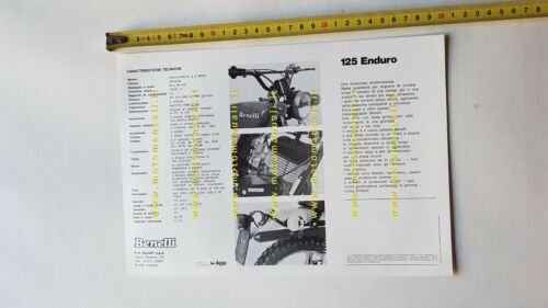 Benelli 125 Enduro 1975 depliant brochure moto originale italiano