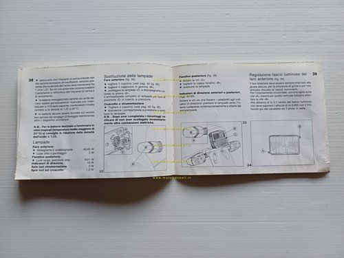 Benelli 125 Jarno 1988 manuale uso manutenzione libretto istruzioni originale