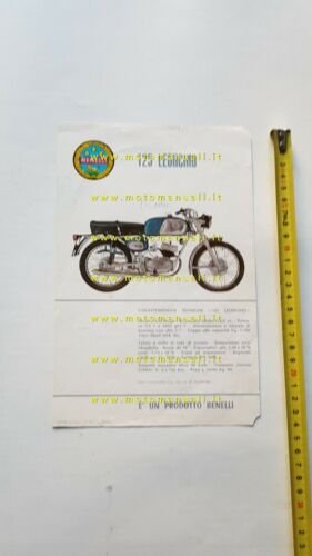 Benelli 125 Leoncino 1968 depliant italiano moto originale brochure