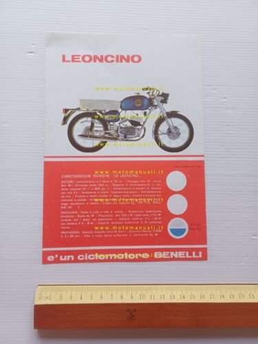 Benelli 125 Leoncino 1969 depliant italiano originale