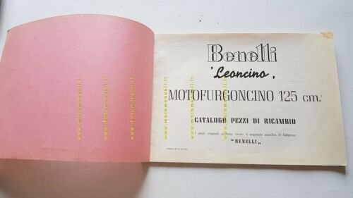 Benelli 125 Leoncino Motocarro 1953 catalogo ricambi spare parts catalogue