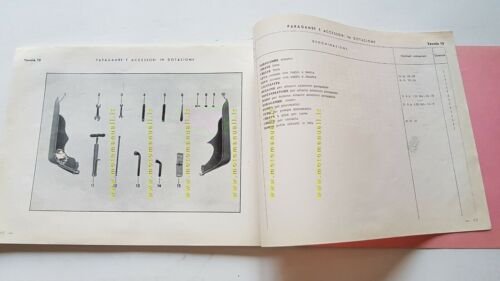 Benelli 125 Leoncino Motocarro 1953 catalogo ricambi spare parts catalogue