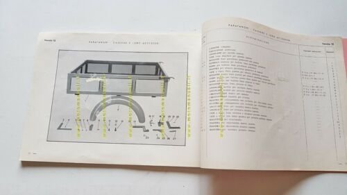 Benelli 125 Leoncino Motocarro 1953 catalogo ricambi spare parts catalogue
