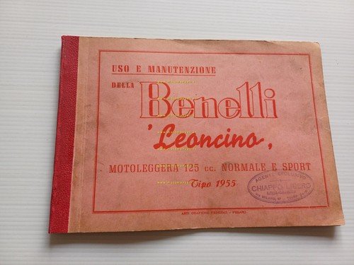 Benelli 125 Leoncino Sport - Normale 1955 manuale uso manutenzione …