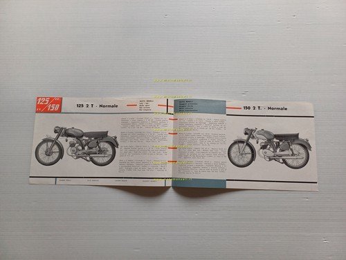 Benelli 125 Normale - 150 Normale 1961 Depliant italiano originale