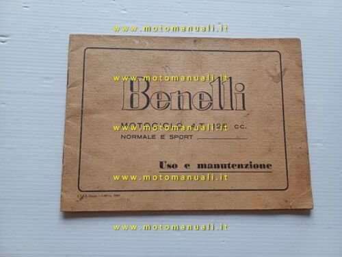 Benelli 125 Normale - Sport 1960 manuale uso manutenzione originale …