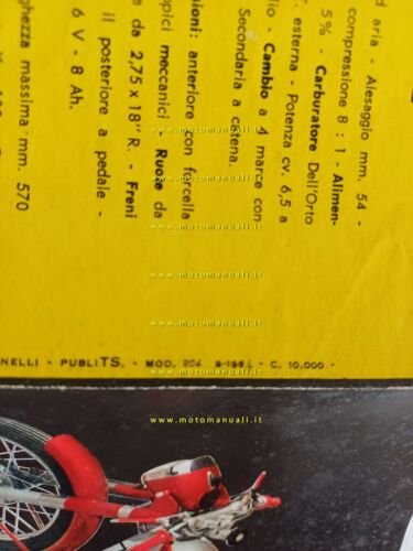 Benelli 125 Nuovo Leoncino 1964 depliant italiano originale