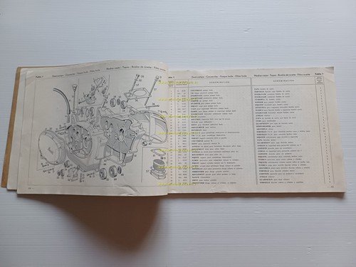 BENELLI 125 Sport - Normale 1960 catalogo ricambi originale