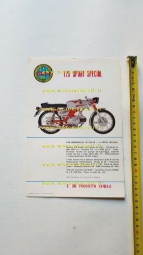 Benelli 125 Sport Special 1970 depliant originale italiano moto brochure