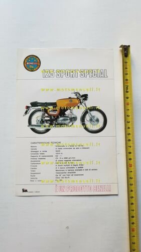 Benelli 125 Sport Special 1971 depliant originale italiano moto brochure