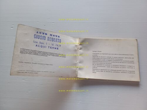 Benelli 125 T 2C 1980 manuale uso manutenzione libretto originale