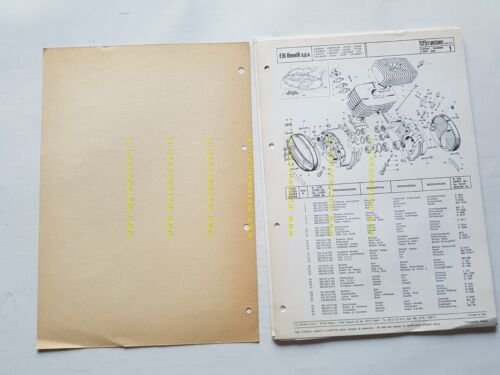 Benelli 125 Turismo 1975 catalogo ricambi originale spare parts catalog