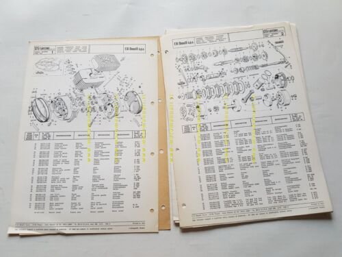 Benelli 125 Turismo 1975 catalogo ricambi originale spare parts catalog