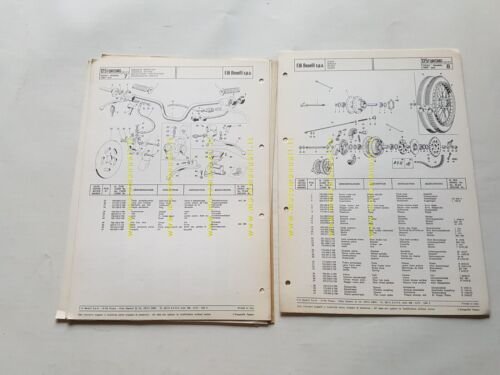 Benelli 125 Turismo 1975 catalogo ricambi originale spare parts catalog