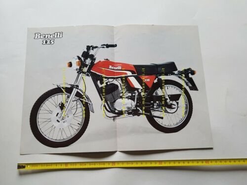 Benelli 125 Turismo 1976 depliant brochure moto originale italiano