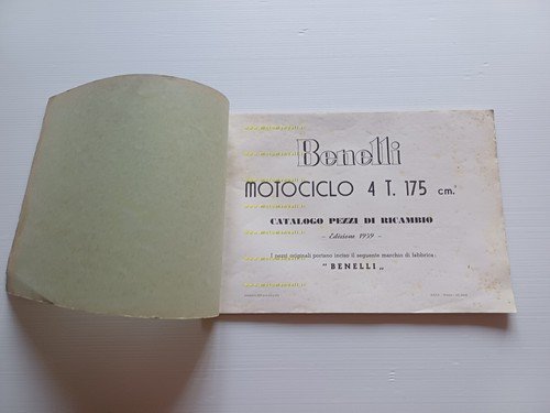 Benelli 175 1959 catalogo ricambi originale