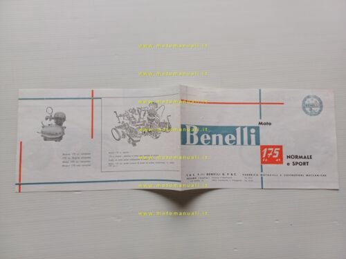 Benelli 175 Normale - Sport 1961 Depliant italiano originale