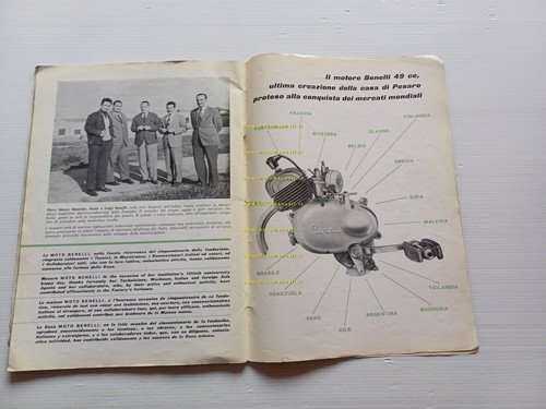 Benelli 1911-1961 Rivista Aziendale del cinquantenario originale depliant