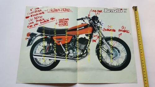 Benelli 250 2C 1972 depliant brochure moto originale italiano