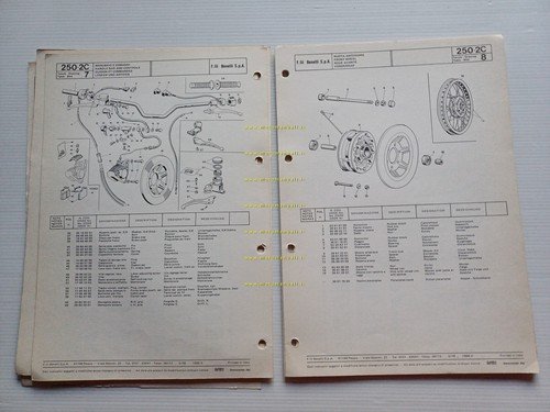 Benelli 250 2C 1978 catalogo ricambi originale moto spare parts …