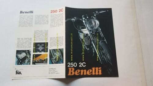 Benelli 250 2C 1a serie depliant moto originale brochure italiano