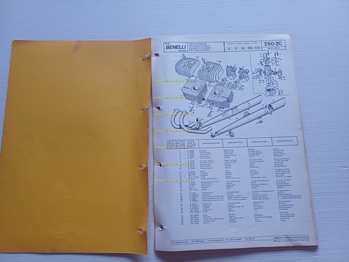 Benelli 250 2C accensione puntine catalogo ricambi originale