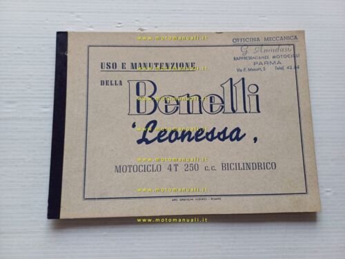 Benelli 250 Leonessa manuale uso manutenzione libretto istruzioni originale