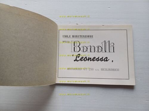 Benelli 250 Leonessa manuale uso manutenzione libretto istruzioni originale