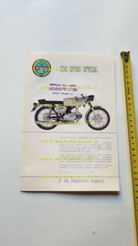 Benelli 250 Sport Special 1968 depliant originale italiano moto brochure