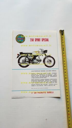 Benelli 250 Sport Special 1970 depliant originale italiano moto brochure